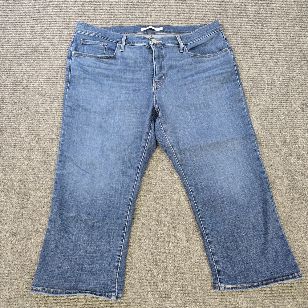 Levi's 311 Shaping Skinny Capri Womens 18W Blue Stretch Mid Rise Denim